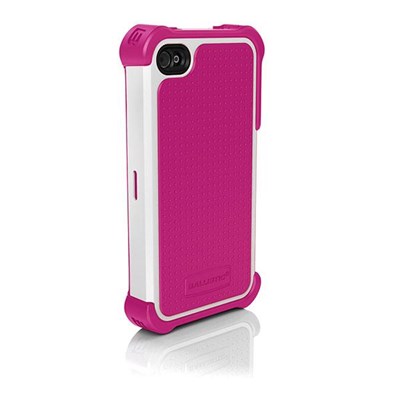 Apple Compatible Ballistic SG (Shell Gel) MAXX Case and Holster - Hot Pink and White  SX0907-M685