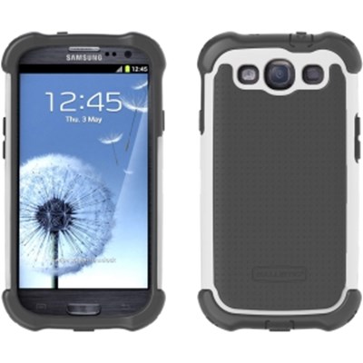 Samsung Compatible Ballistic SG (Shell Gel) MAXX Case and Holster - Charcoal and White  SX0932-M185