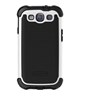 Samsung Compatible Ballistic SG (Shell Gel) MAXX Case and Holster - Black and White  SX0932-M385 Image 3