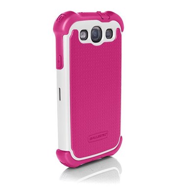 Samsung Compatible Ballistic SG (Shell Gel) MAXX Case and Holster - Hot Pink and White SX0932-M685