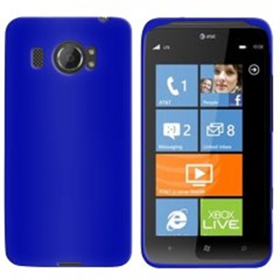 HTC Compatible Rubberized Protective Cover - Dark Blue TITAN2RUBDKBL