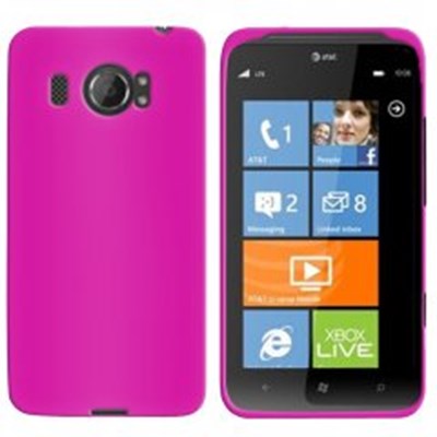 HTC Compatible Rubberized Protective Cover - Dark Pink TITAN2RUBDKPK