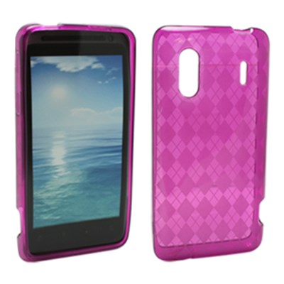 HTC Compatible Crystal Skin TPU Cover - Translucent Purple  TPU-HTPH44100-TPP