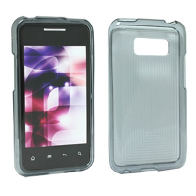 LG Compatible Crystal Skin TPU Cover - Transparent Smoke  TPU-LGVM696-TSM