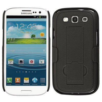 Samsung Compatible Puregear Rubberized Case With Kickstand And Holster - Black  02-001-01645