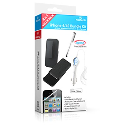 Apple Compatible Naztech Wireless Essentials 4 in 1 Bundle Kit   12090NZ