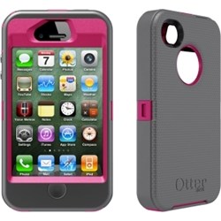 Apple Otterbox Defender Rugged Interactive Case and Holster - Peony Pink and Gunmetal Grey  77-18748