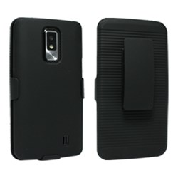 LG Compatible Textured Holster and Shell Combo - Black  MUP-HLST-LGVS920