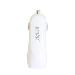 Low Profile Dual USB 3.1 Amp Car Charger - White USBD3.1AWHT