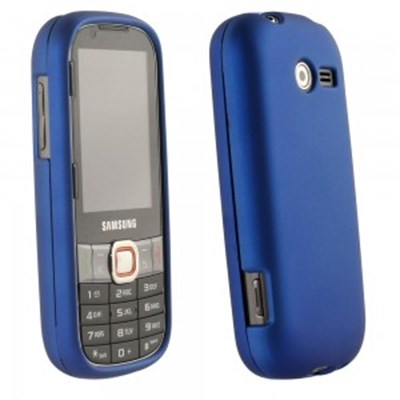 Samsung Compatible Rubberized Protective Case Cover - Blue ARRAYRUBDKBL