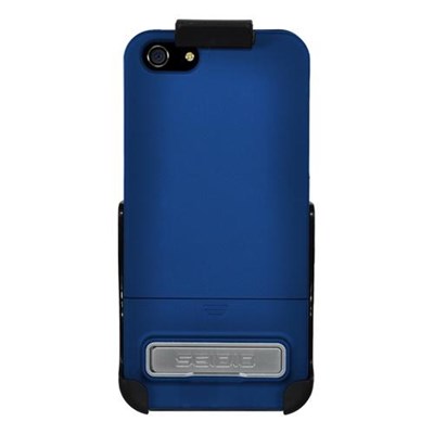 Apple Compatible Seidio Surface Case and Holster Combo with Kickstand - Royal Blue  BD2-HR3IPH5K-RB