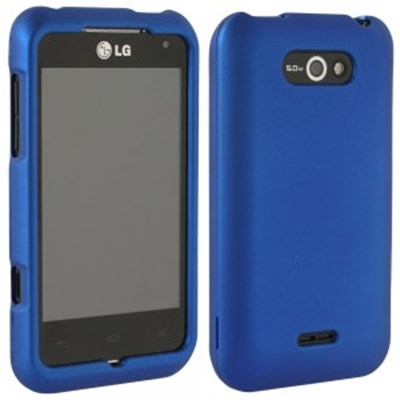 LG Compatible Rubberized Protective Cover - Blue  MOTIONRUBDKBL