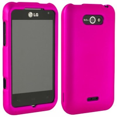 LG Compatible Rubberized Protective Cover - Pink MOTIONRUBDKPK
