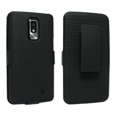 LG Compatible Textured Holster and Shell Combo - Black  MUP-HLST-LGVS920