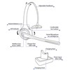 Over-The-Head Multi-Point Bluetooth Headset with Charging Base  N780-11911 Image 5