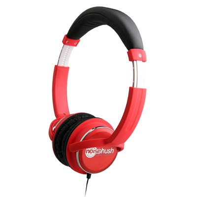 Noisehush NX26 3.5mm Stereo Headphones with In-line Mic - Red  NX26-11953