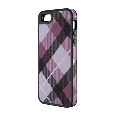 Apple Compatible FabShell Case MegaPlaid - Mulberry and Black SPK-A0762