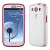 Samsung Compatible Speck CandyShell Rubberized Hard Case - White and Raspberry  SPK-A1427 Image 1