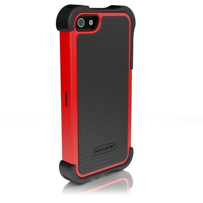 Apple Compatible Ballistic SG MAXX Rugged Case and Holster - Black and Red  SX0945-M355
