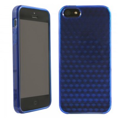 Apple Compatible TPU Case - Solid Dark Blue with Texture TPU5DKBL