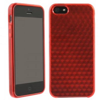 Apple Compatible TPU Case - Solid Red with Texture TPU5RD