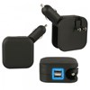UMA 3.0 amp Premium Dual Port Combo Charger with Dual USB Ports UMACOMBO2USB Image 1