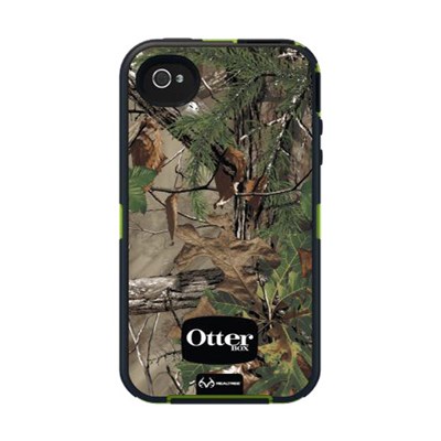 Apple Compatible Otterbox Defender Rugged Interactive Case and Holster - Realtree Xtra Camo Pattern Green and Glow  77-25934