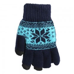 Boss Tech Touch Screen Gloves - Blue Snowflake GLOVEBLSNOW