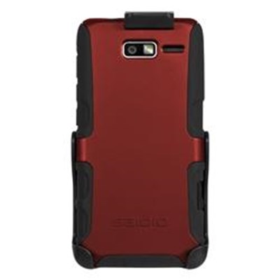 Motorola Compatible Seidio Active Case and Holster Combo - Garnet Red BD2-HK3MTRZM-GR