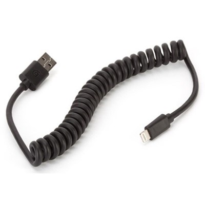 Apple Compatible Griffin Coiled 4 Foot USB to Lightning Cable - Black  GC36632