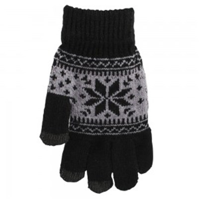 Boss Tech Touch Screen Gloves - Gray Snowflake GLOVEGYSNOW