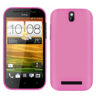 HTC Compatible Silicone Gel Cover - Pink SILONESVDKPK