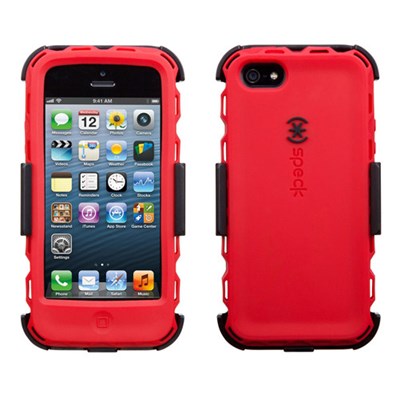 Apple Compatible Speck ToughSkin Duo Hybrid Case and Holster - Pomodoro Red and Black  SPK-A1860