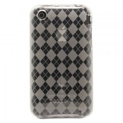 Apple Compatible Argyle Pattern TPU Cover - Clear TPUIPHONE3CL