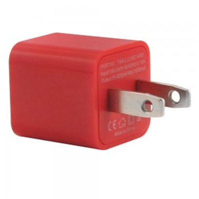 Cube USB Wall Charger - Red TWALLCUBE1ARD