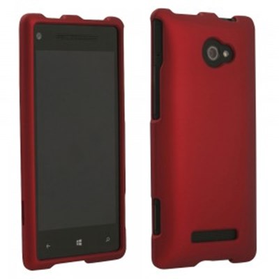 HTC Rubberized Protective Cover - Red VER8XRUBRD