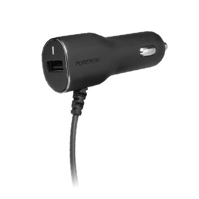 Apple Compatible Puregear Lightning Car Charger with Extra USB Port  60030PG