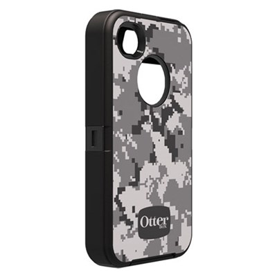 Apple Compatible Otterbox Defender Rugged Interactive Case and Holster Military Camo - Digi Urban Black  77-18755