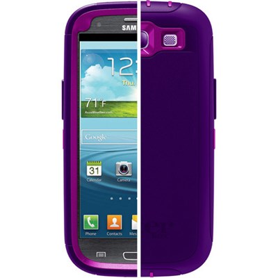 Samsung Compatible Otterbox Defender Rugged Interactive Case and Holster - Boom Purple and Black 77-21380