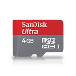 SanDisk 4GB Ultra microSDHC Card with Adapter  SDSDQY-004G