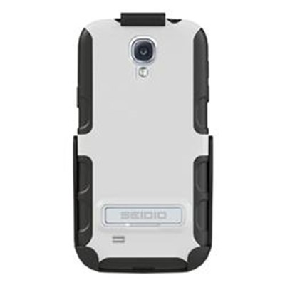 Samsung Compatible Seidio Active Case and Holster Combo with Kickstand - Glossed White  BD2-HK3SSGS4K-GL