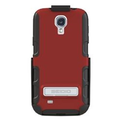 Samsung Compatible Seidio Active Case and Holster Combo with Kickstand - Garnet Red  BD2-HK3SSGS4K-GR