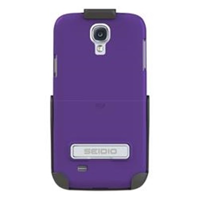 Samsung Compatible Seidio Surface Case and Holster Combo with Kickstand - Amethyst  BD2-HR3SSGS4K-PR