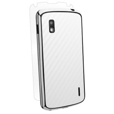 Google Compatible Bodyguardz Armor Carbon Fiber - White  BZ-ACWN4-1112