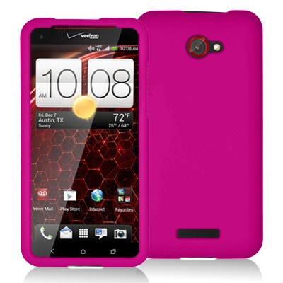HTC Compatible Decoro Brand Premium Protector Case - Rubber Hot Pink  CRHTCDNAHP