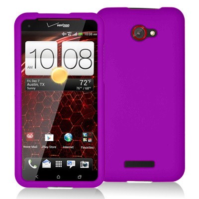 HTC Compatible Decoro Brand Premium Protector Case - Rubber Purple CRHTCDNAPP