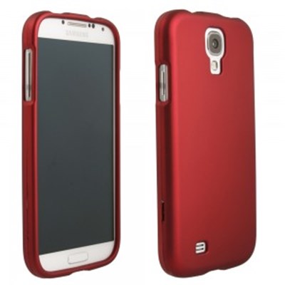 Samsung Compatible Rubberized Protective Cover - Red GS4RUBRD