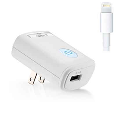 Apple Certified Naztech Lightning 8-pin Travel Charger - White  N210-12206