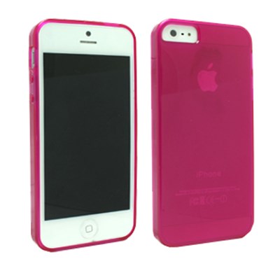 Apple Compatible MultiPro Transparent Hard Gel - Pink TPU-IPHONE5-TPI