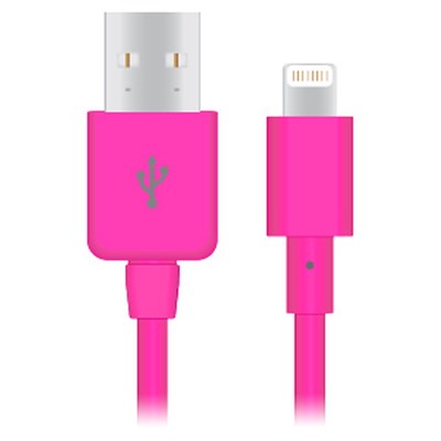 Naztech Apple Certified Lightning 8-Pin Charge and Sync Cable - Pink 12419-NZ